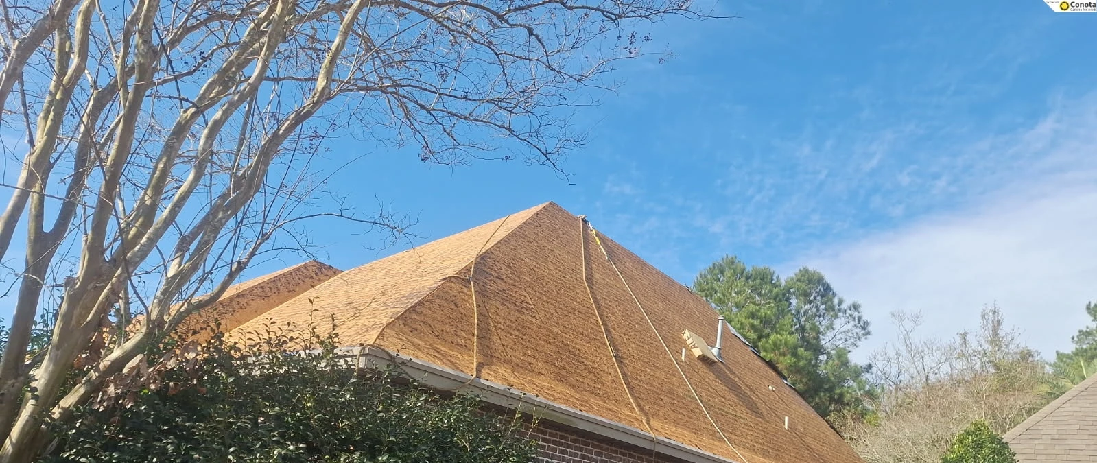 Large Fortified Roof Replacement with OC Teak in Slidell