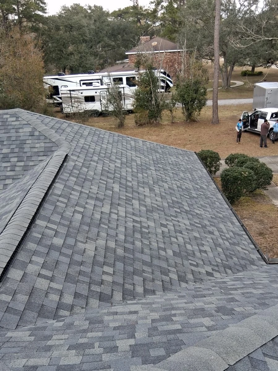 Large Roof Replacement with OC Estate Gray Shingles Slidell