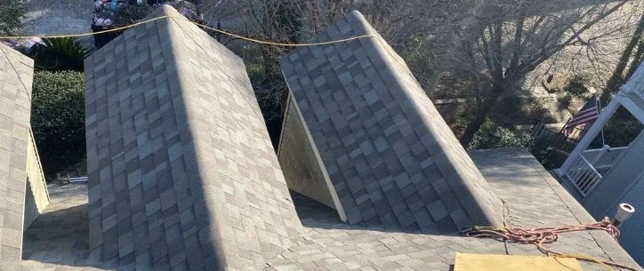 Large Roof Replacement with OC Driftwood Shingles Covington